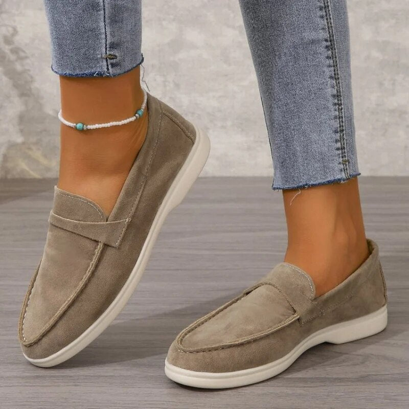 Slip-on loafers - women's suede slip-ons